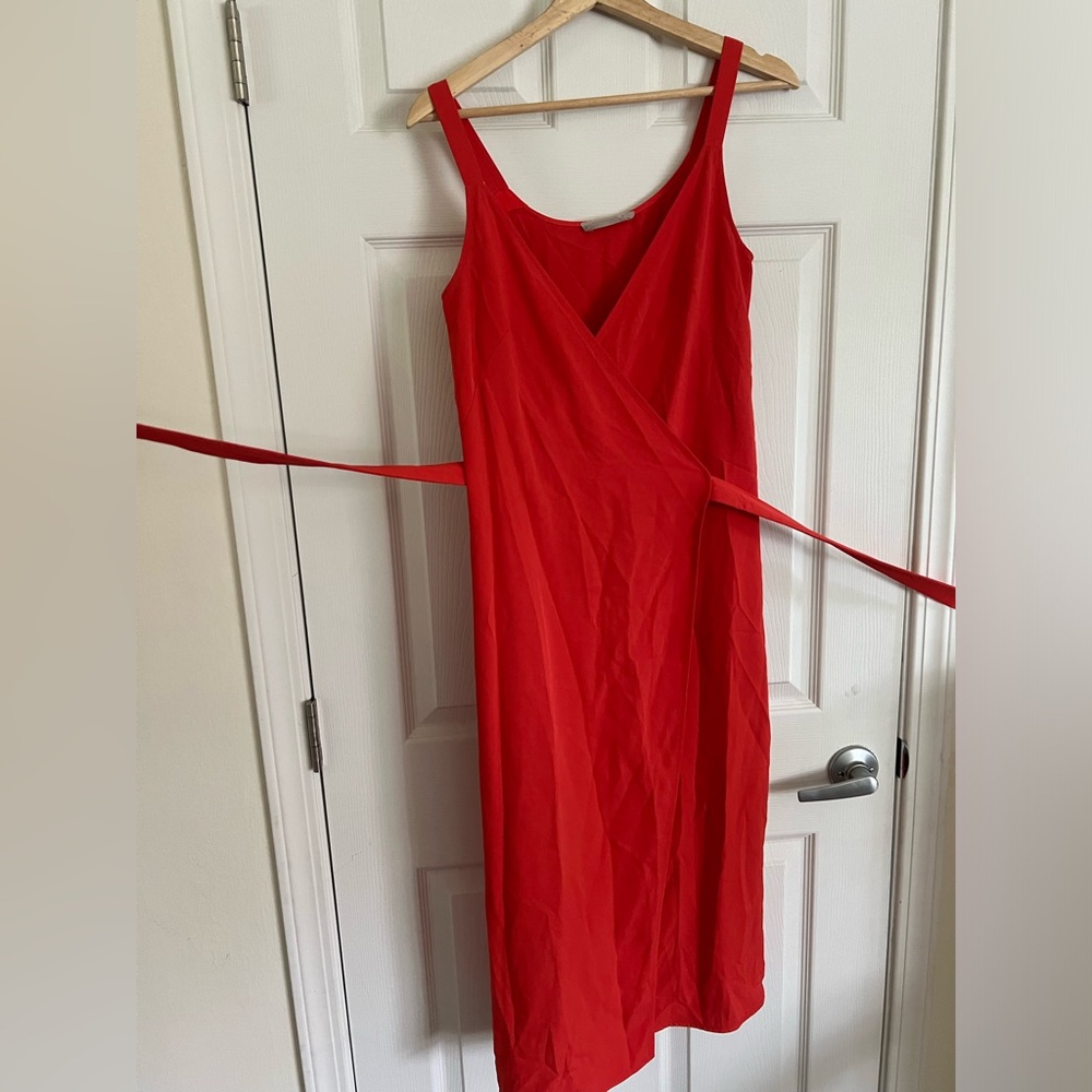 everlane japanese go weave midi wrap dress